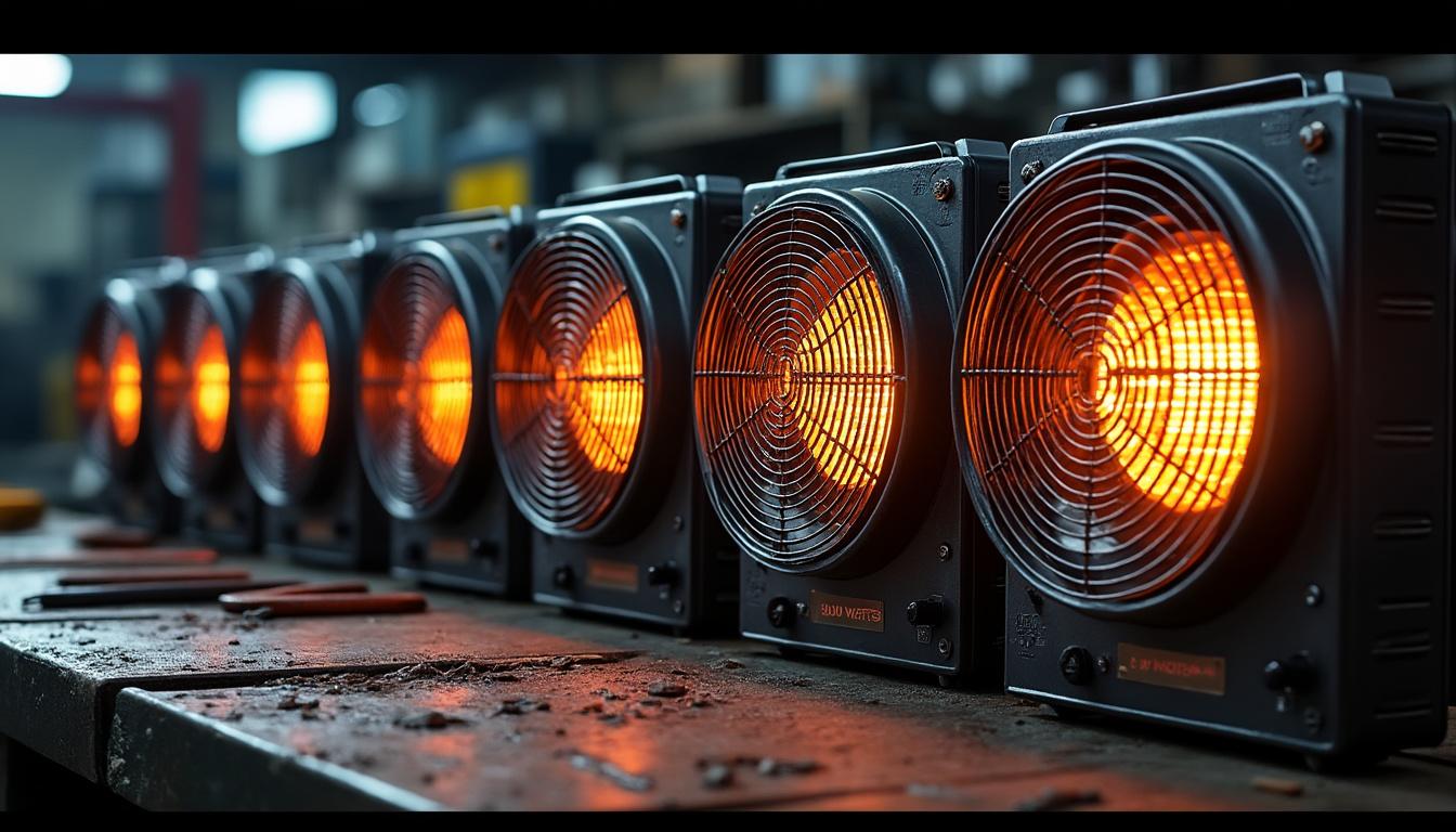 Comparatif des modèles de chauffage industriel rond 3 000 W disponibles
