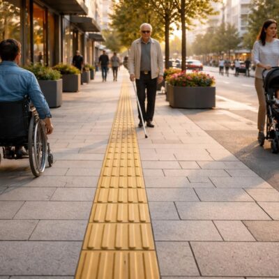 Bande de guidage PMR : norme, un pilier de l&rsquo;accessibilité moderne