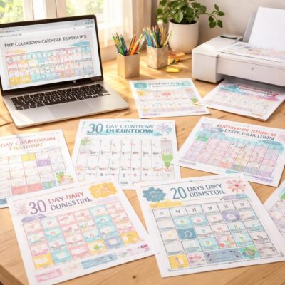 Où trouver des modèles de calendrier compte à rebours à imprimer gratuitement
