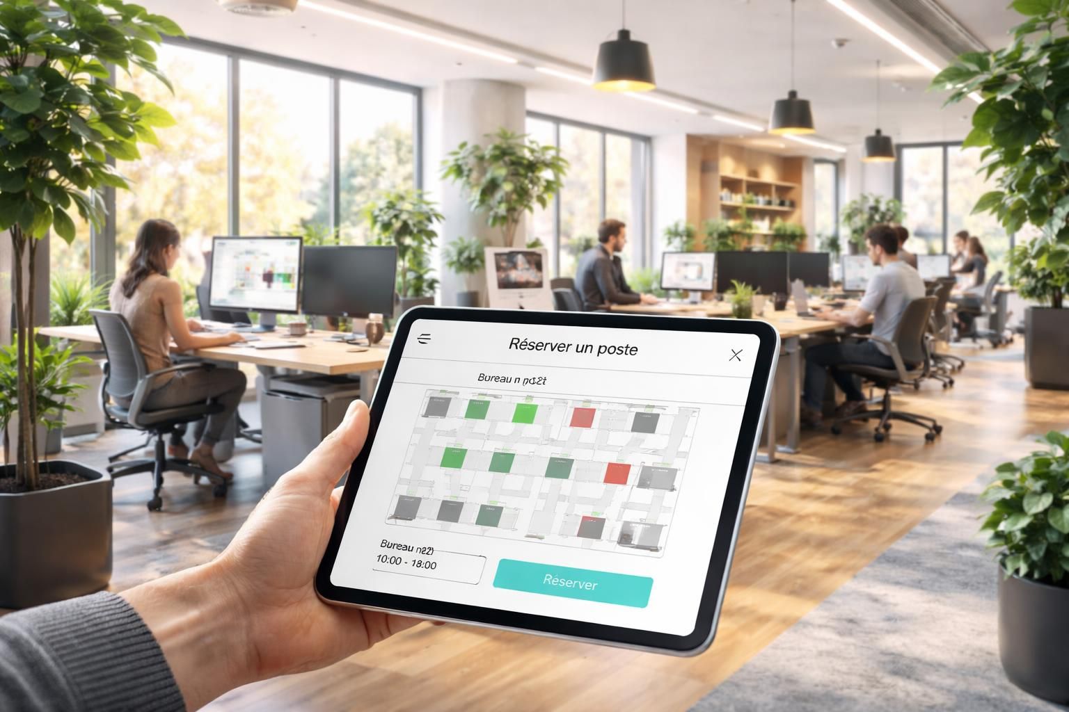 Flex office : tablette tactile et réservation de postes retour d’expérience